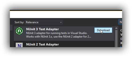 NUnit3 Test Adapter
