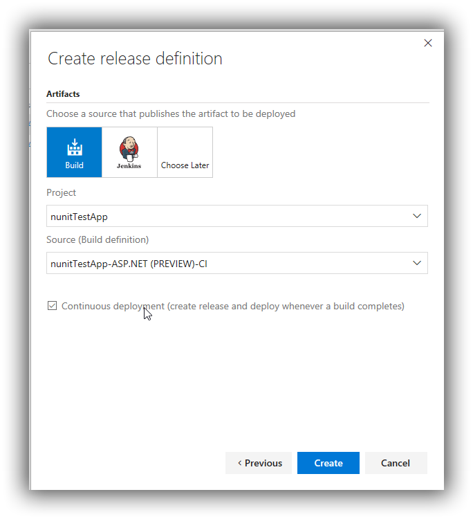 VSTS - Release Build