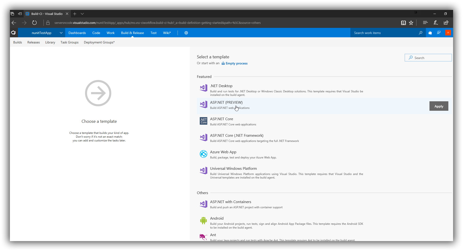 VSTS - New Build